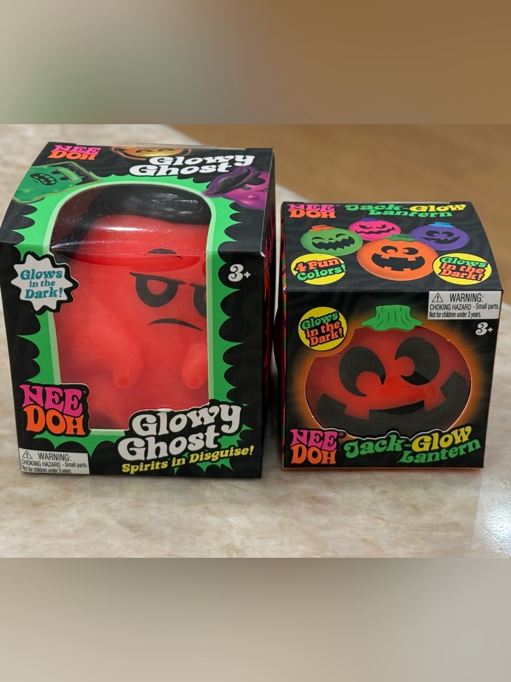 NeeDoh Halloween! Glowy Ghost & Jack-Glow Lantern